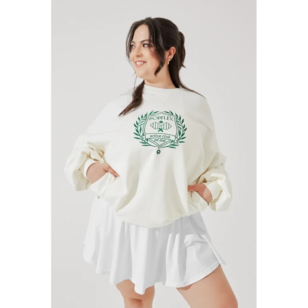 Popflex Cloud Sweatshirt Crewneck Pockets Sz 1X / 3X Active Club Pickle Ball